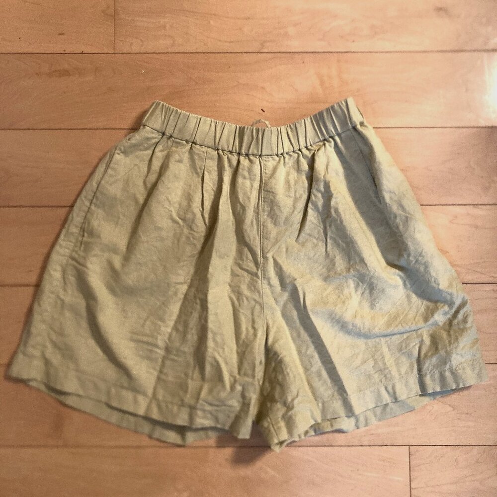 Muji 100% Linen Shorts S
